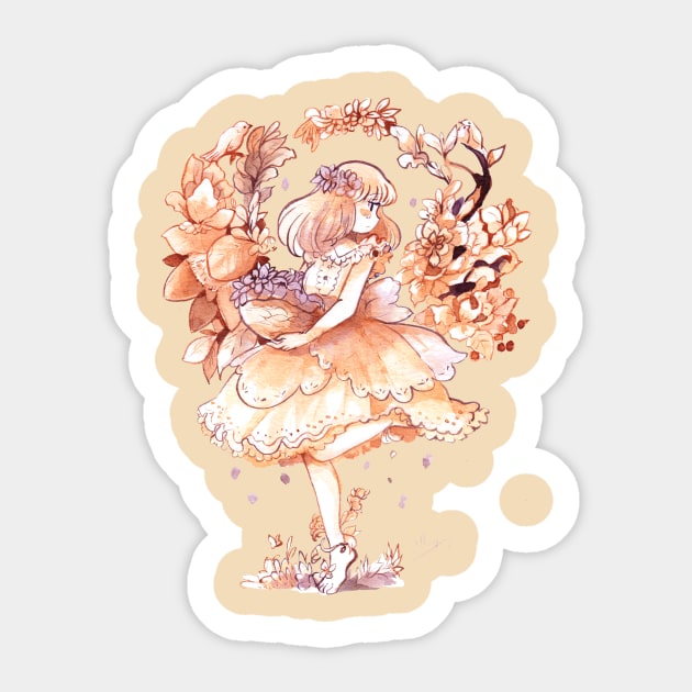 Vintage Girl Sticker by Yami11